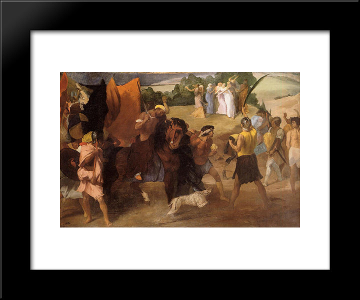 The Daughter Of Jephtha 20x24 Black Modern Wood Framed Art Print Poster by Degas, Edgar