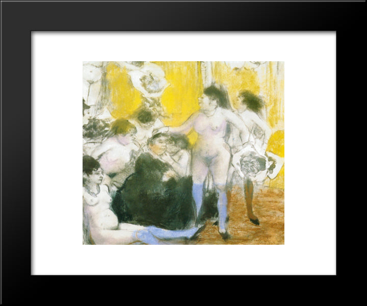 The Festival Of The Owner 20x24 Black Modern Wood Framed Art Print Poster by Degas, Edgar