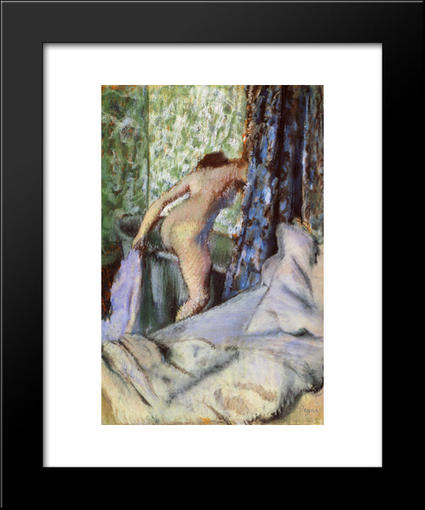 The Morning Bath 20x24 Black Modern Wood Framed Art Print Poster by Degas, Edgar