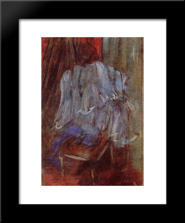 Vestment On A Chair 20x24 Black Modern Wood Framed Art Print Poster by Degas, Edgar