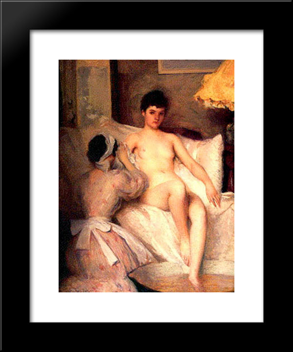 The Bath 20x24 Black Modern Wood Framed Art Print Poster by Tarbell, Edmund Charles