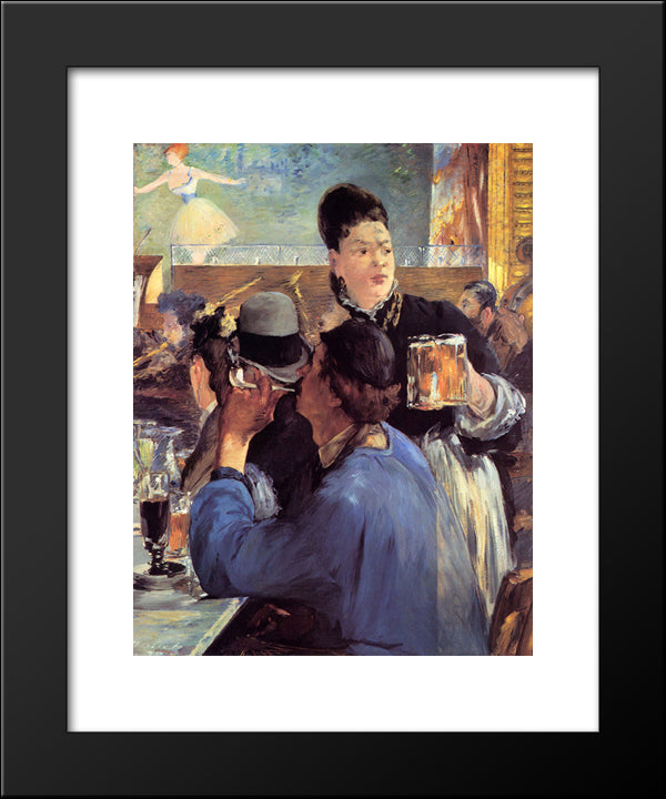 Corner Of A Cafe-Concert 20x24 Black Modern Wood Framed Art Print Poster by Manet, Edouard
