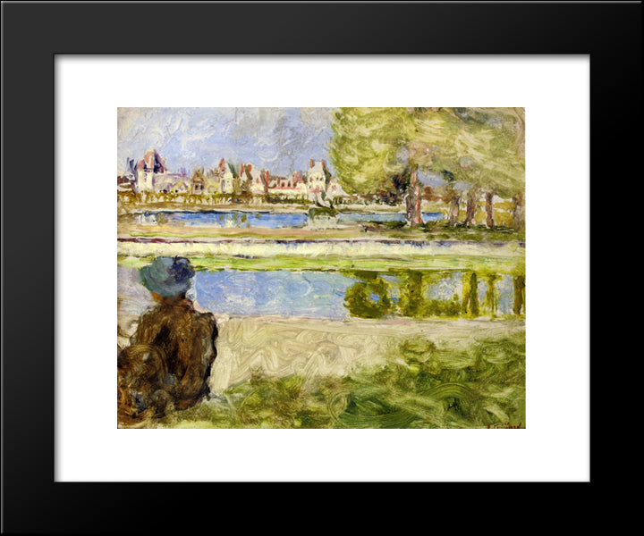 Chateau Of Fontainebleau 20x24 Black Modern Wood Framed Art Print Poster by Vuillard, Edouard