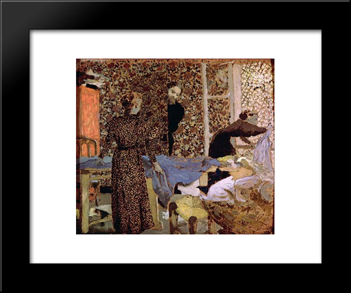 Interior Of The Work-Table 20x24 Black Modern Wood Framed Art Print Poster by Vuillard, Edouard