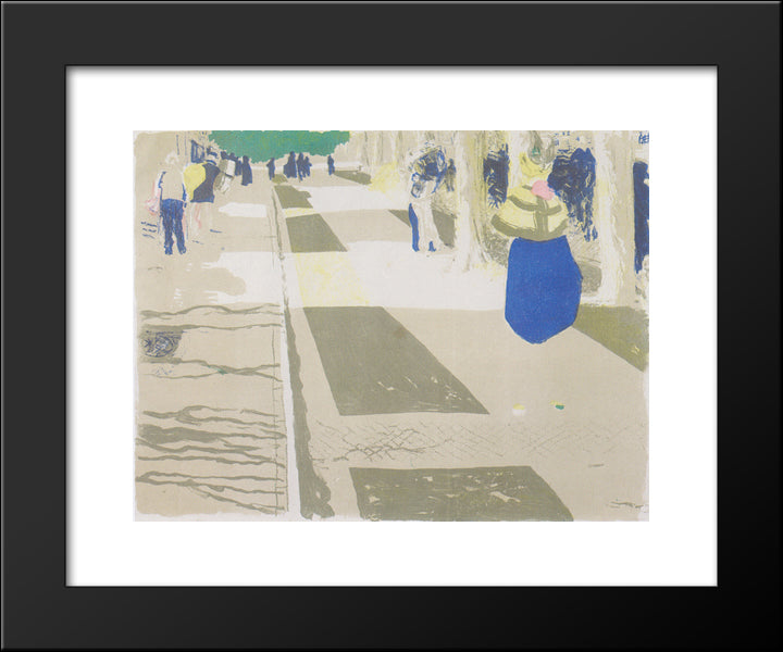 The Avenue 20x24 Black Modern Wood Framed Art Print Poster by Vuillard, Edouard