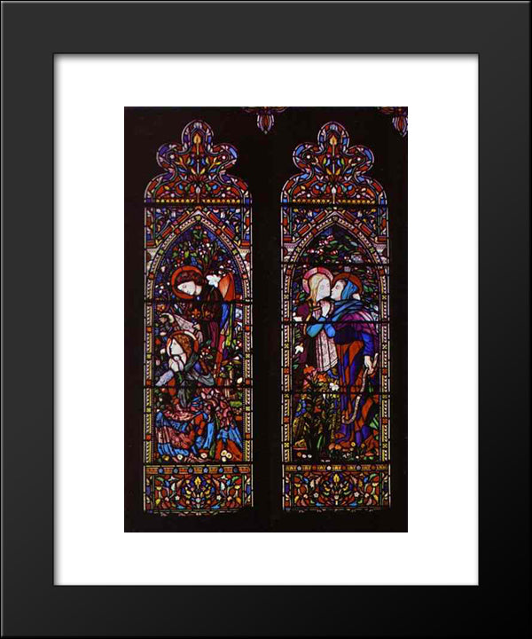 Annunciation 20x24 Black Modern Wood Framed Art Print Poster by Burne Jones, Edward