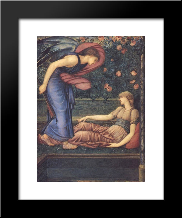 Cupid And Psyche 20x24 Black Modern Wood Framed Art Print Poster by Burne Jones, Edward