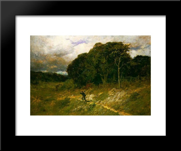 Approaching Storm 20x24 Black Modern Wood Framed Art Print Poster by Bannister, Edward Mitchell