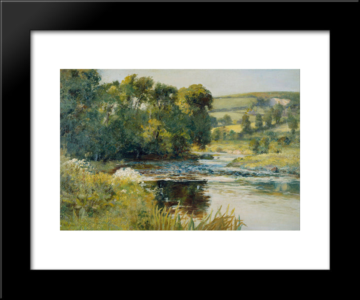 Streamside 20x24 Black Modern Wood Framed Art Print Poster by Bannister, Edward Mitchell