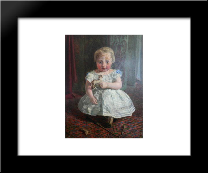 Portrait Of A Child 20x24 Black Modern Wood Framed Art Print Poster by Taylor, Edward R.