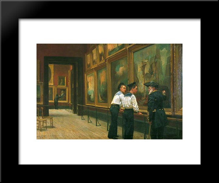Twas A Famous Victory 20x24 Black Modern Wood Framed Art Print Poster by Taylor, Edward R.