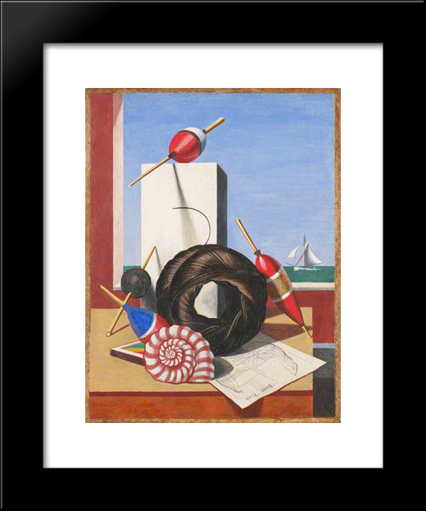 Floats And Afloat 20x24 Black Modern Wood Framed Art Print Poster by Wadsworth, Edward