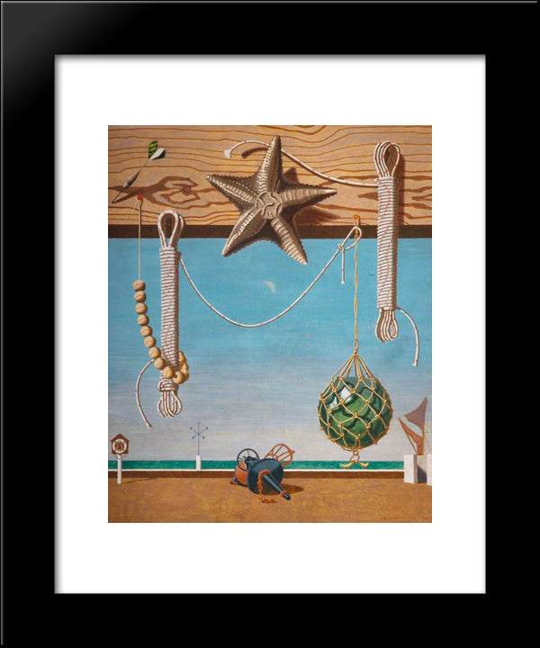 Marine Set 20x24 Black Modern Wood Framed Art Print Poster by Wadsworth, Edward