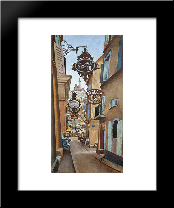 Rue De La Reynarde, Marseilles, France 20x24 Black Modern Wood Framed Art Print Poster by Wadsworth, Edward