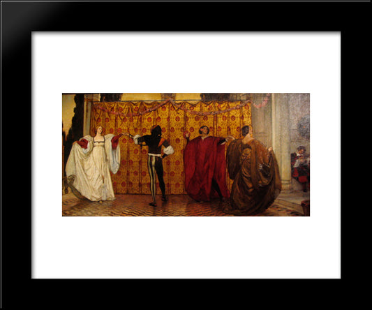 Une Pavane 20x24 Black Modern Wood Framed Art Print Poster by Abbey, Edwin Austin