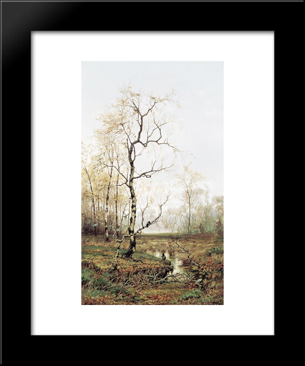 In Forest After Spring 20x24 Black Modern Wood Framed Art Print Poster by Volkov, Efim