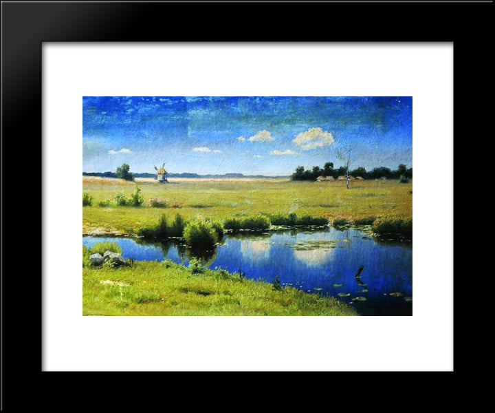 River In Ukraine 20x24 Black Modern Wood Framed Art Print Poster by Volkov, Efim