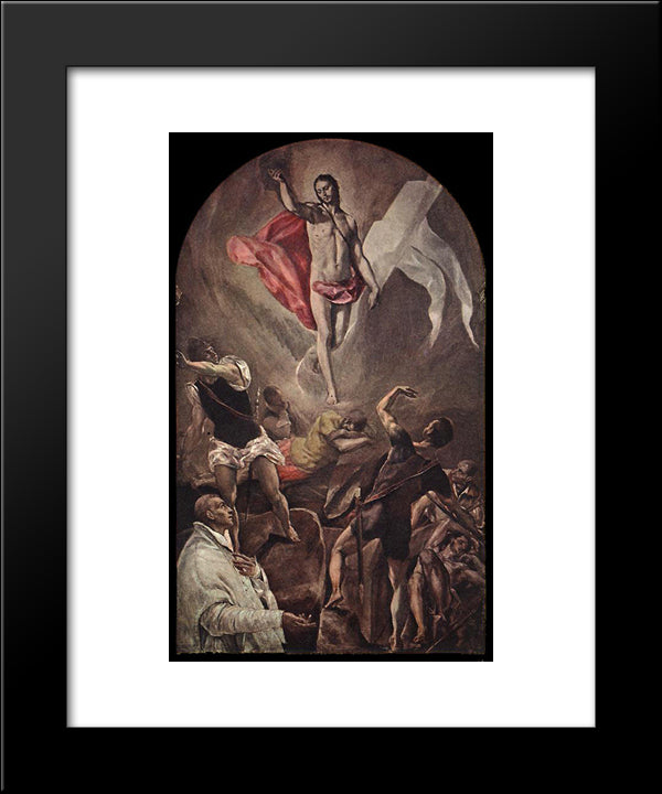 Resurrection 20x24 Black Modern Wood Framed Art Print Poster by El Greco