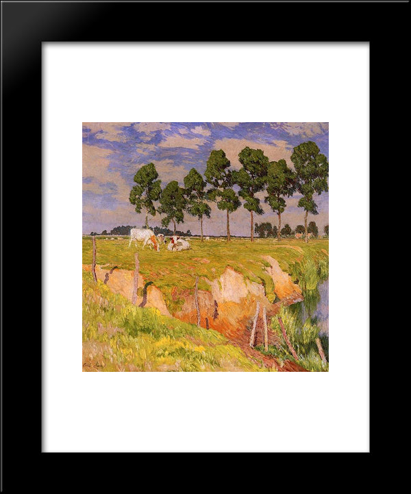 The Caving In Bank 20x24 Black Modern Wood Framed Art Print Poster by Claus, Emile