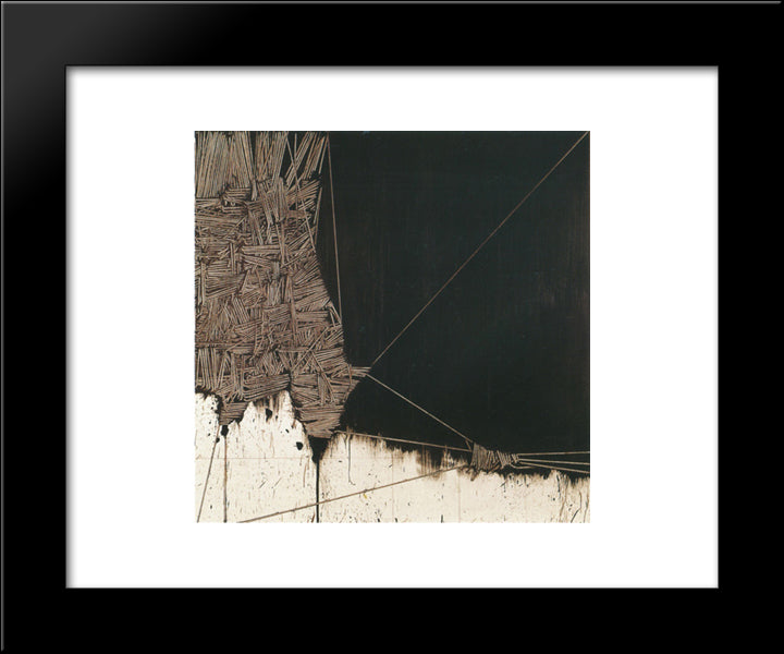 Alfabeto Senza Fine 7 20x24 Black Modern Wood Framed Art Print Poster by Scanavino, Emilio