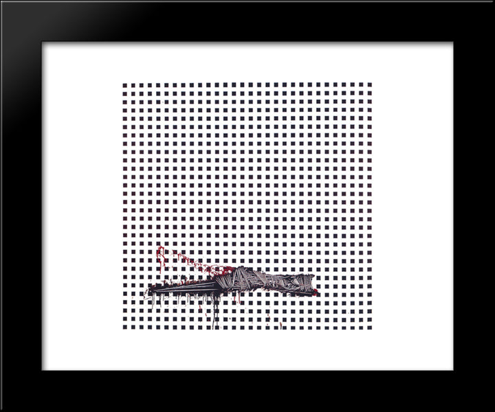 Intoppo 20x24 Black Modern Wood Framed Art Print Poster by Scanavino, Emilio