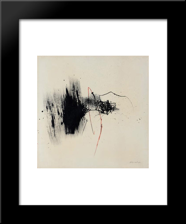 Tramature 20x24 Black Modern Wood Framed Art Print Poster by Scanavino, Emilio