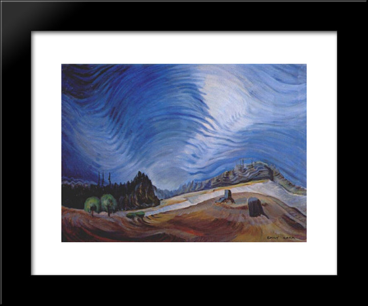 Above The Gravel Pit 20x24 Black Modern Wood Framed Art Print Poster by Carr, Emily