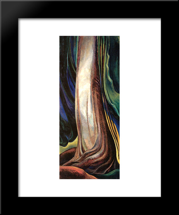 Tree Trunk 20x24 Black Modern Wood Framed Art Print Poster by Carr, Emily