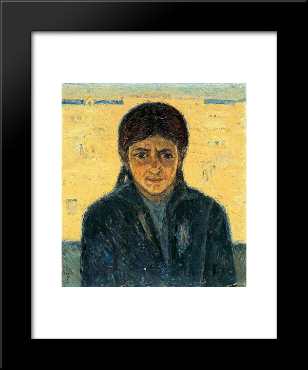 Portrait Of Iakoveena 20x24 Black Modern Wood Framed Art Print Poster by Zairis, Emmanuel