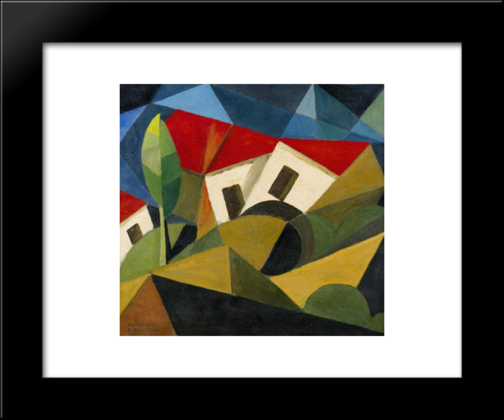 Landscape 20x24 Black Modern Wood Framed Art Print Poster by Prampolini, Enrico