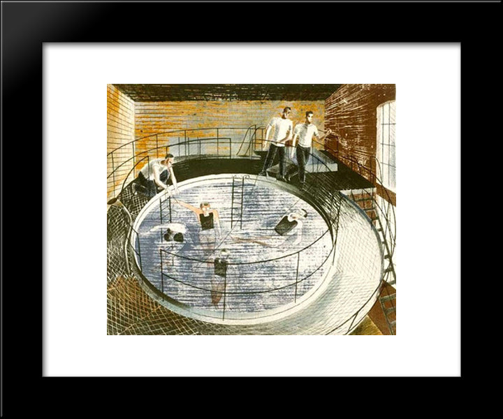 Testing Davis Apparatus 20x24 Black Modern Wood Framed Art Print Poster by Ravilious, Eric