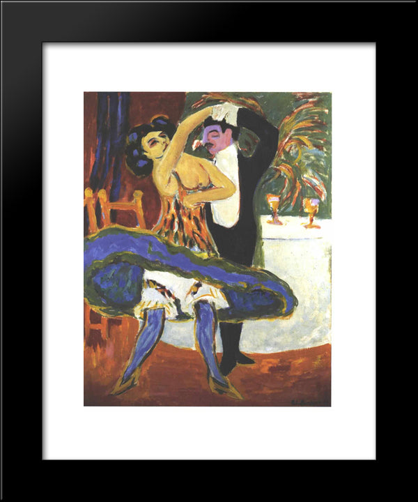 English Dance Couple 20x24 Black Modern Wood Framed Art Print Poster by Kirchner, Ernst Ludwig