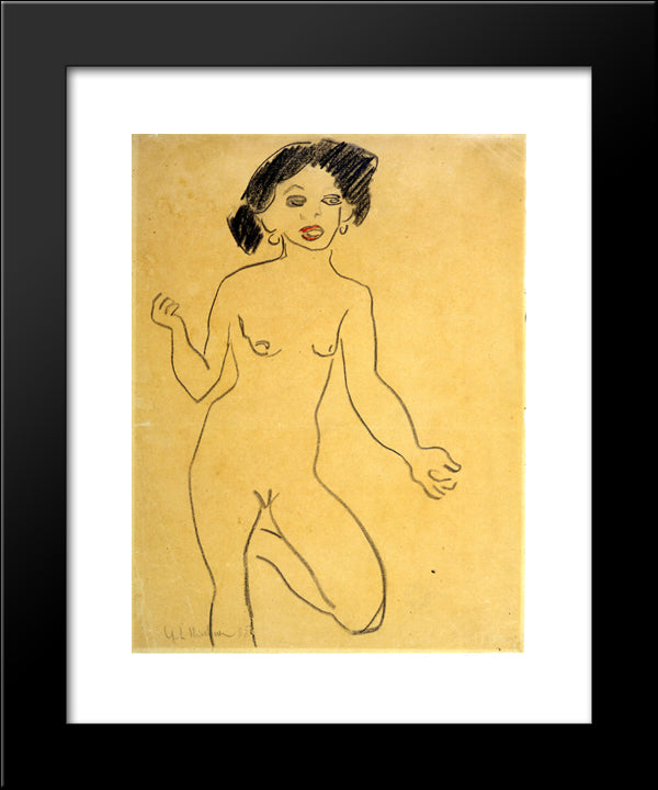 Milli 20x24 Black Modern Wood Framed Art Print Poster by Kirchner, Ernst Ludwig