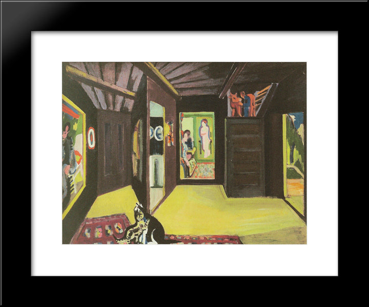 Mountain Atelier 20x24 Black Modern Wood Framed Art Print Poster by Kirchner, Ernst Ludwig