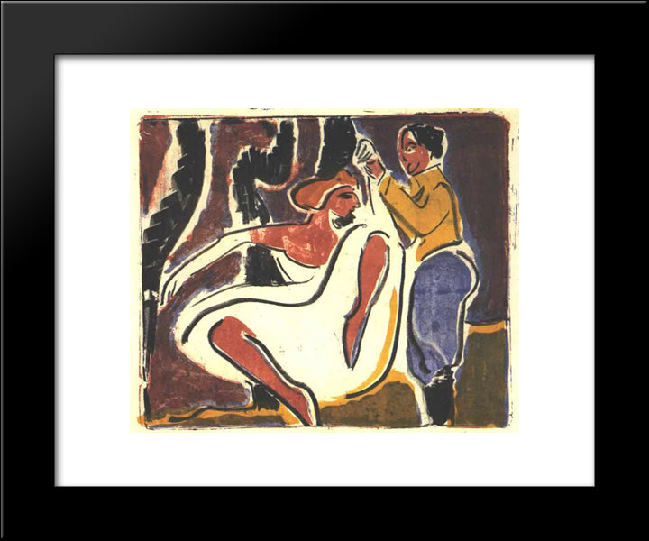 Russian Dancer 20x24 Black Modern Wood Framed Art Print Poster by Kirchner, Ernst Ludwig