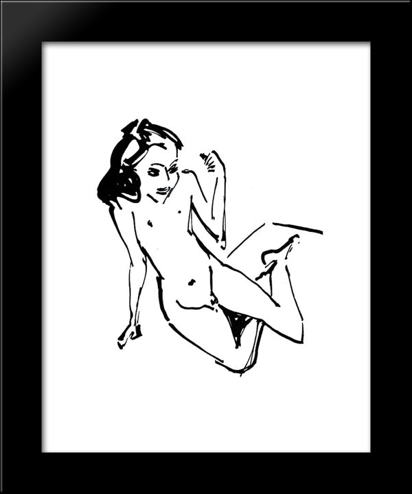 Small French 20x24 Black Modern Wood Framed Art Print Poster by Kirchner, Ernst Ludwig