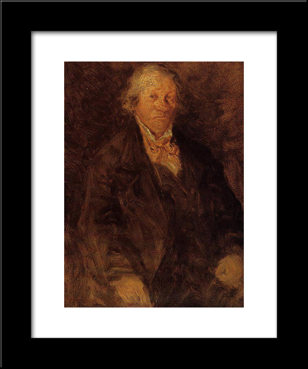 Portrait Of The Artist'S Father (Leonard-Sebastien Boudin) 20x24 Black Modern Wood Framed Art Print Poster by Boudin, Eugene