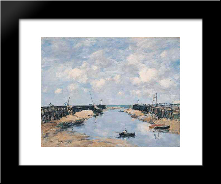The Entrance 20x24 Black Modern Wood Framed Art Print Poster by Boudin, Eugene