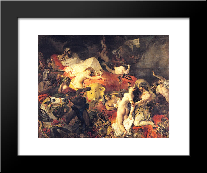 Death Of Sardanapalus 20x24 Black Modern Wood Framed Art Print Poster by Delacroix, Eugene