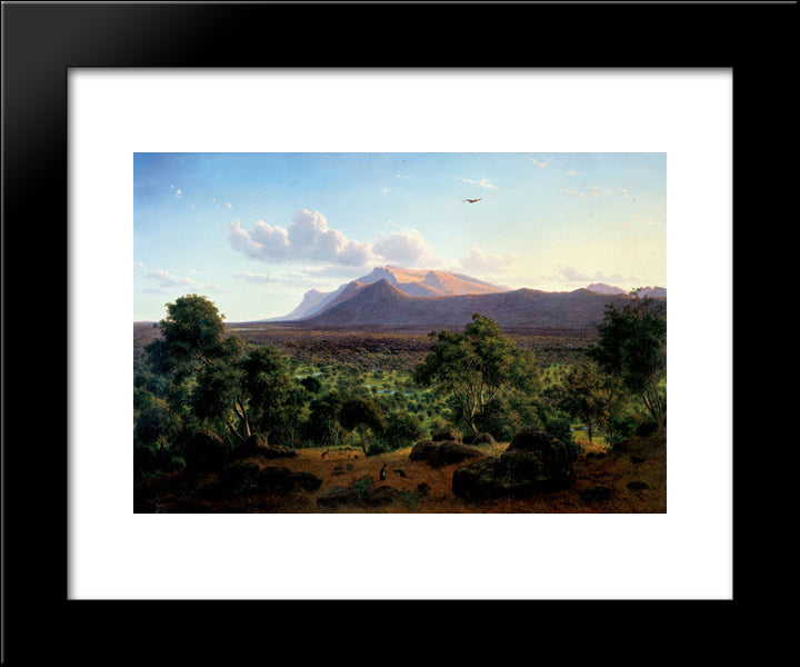 Mount William From Mount Dryden 20x24 Black Modern Wood Framed Art Print Poster by von Guerard, Eugene