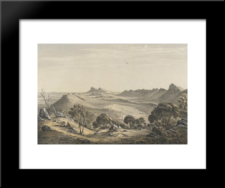 Source Of The Wannon 20x24 Black Modern Wood Framed Art Print Poster by von Guerard, Eugene