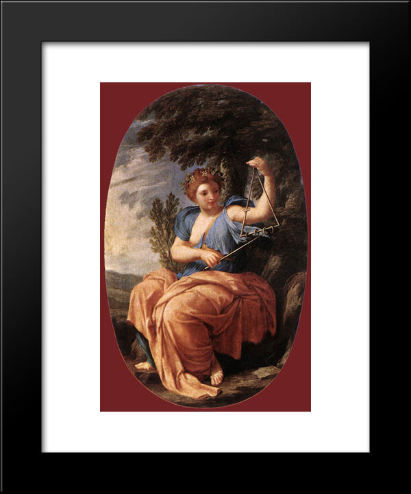 The Muse Terpsichore 20x24 Black Modern Wood Framed Art Print Poster by Le Sueur, Eustache