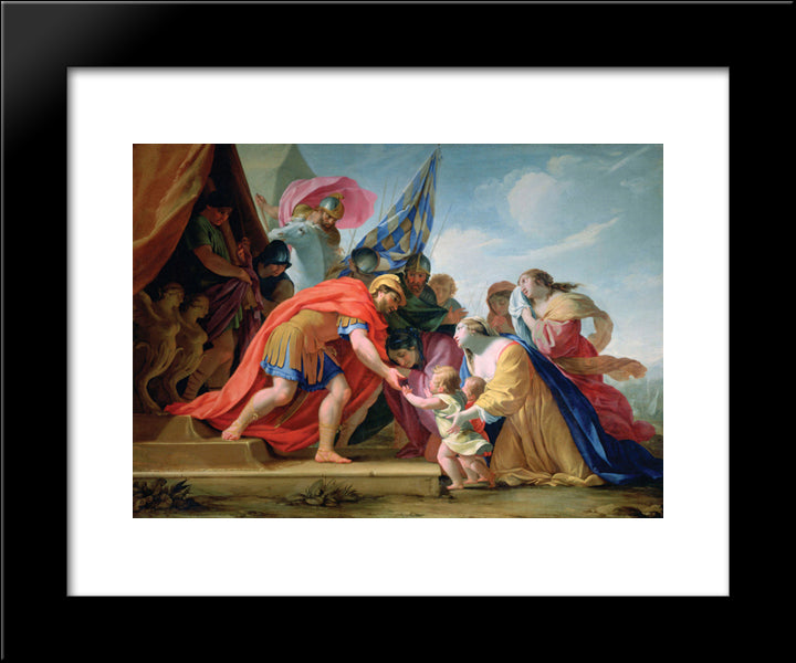 Volumnia And Verturia Before Coriolanus 20x24 Black Modern Wood Framed Art Print Poster by Le Sueur, Eustache