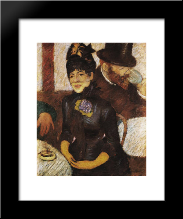 The Cafe 20x24 Black Modern Wood Framed Art Print Poster by Zandomeneghi, Federico