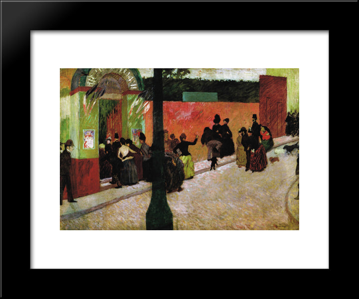 The Moulin De La Galette 20x24 Black Modern Wood Framed Art Print Poster by Zandomeneghi, Federico