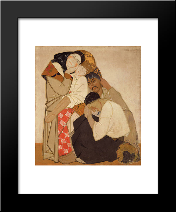 Life (Triptych) - Family 20x24 Black Modern Wood Framed Art Print Poster by Krychevsky, Fedir