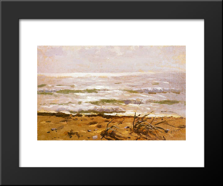 Brzeg Morski 20x24 Black Modern Wood Framed Art Print Poster by Ruszczyc, Ferdynand