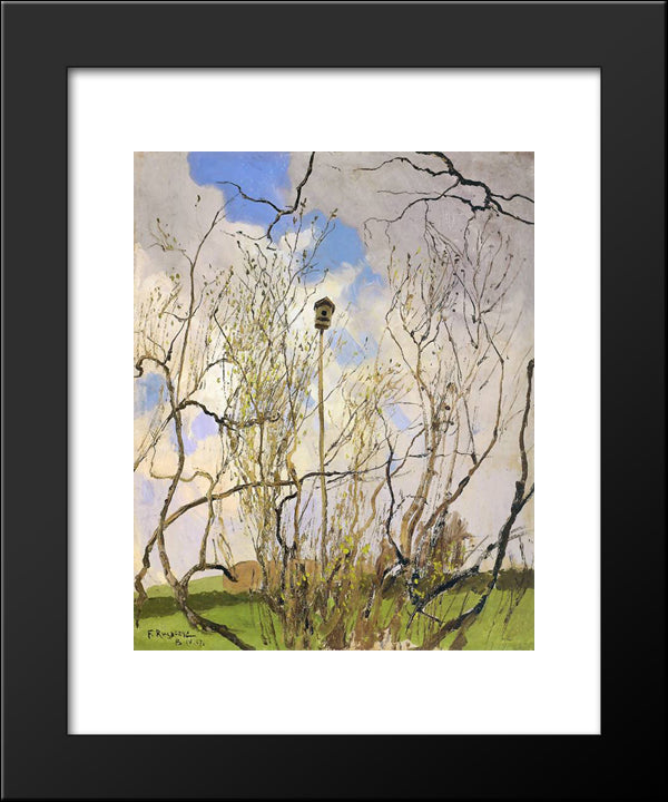 Wiosna 20x24 Black Modern Wood Framed Art Print Poster by Ruszczyc, Ferdynand