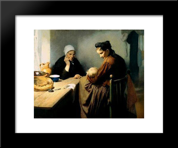 Motherhood 20x24 Black Modern Wood Framed Art Print Poster by Baes, Firmin