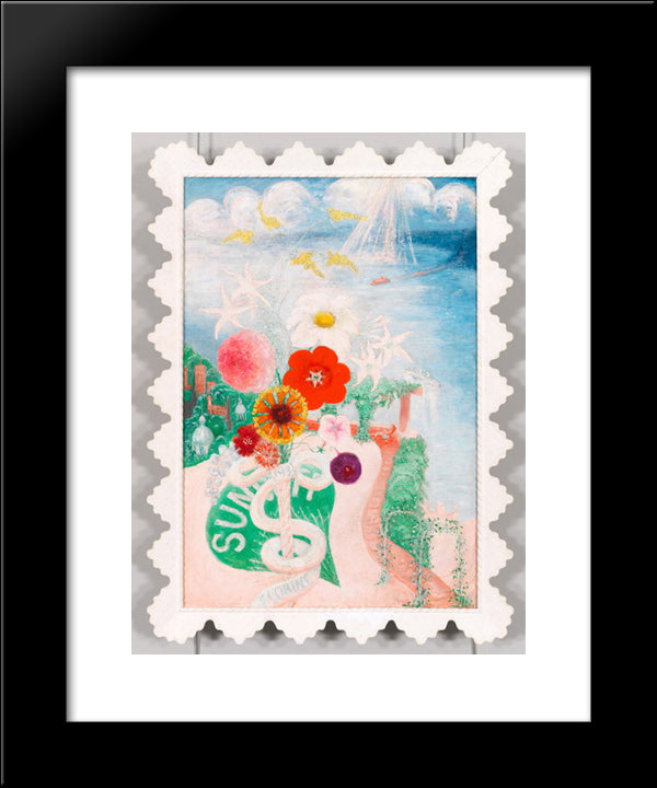 Sun 20x24 Black Modern Wood Framed Art Print Poster by Stettheimer, Florine
